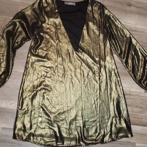 Addie Petite GOLD Midi dress